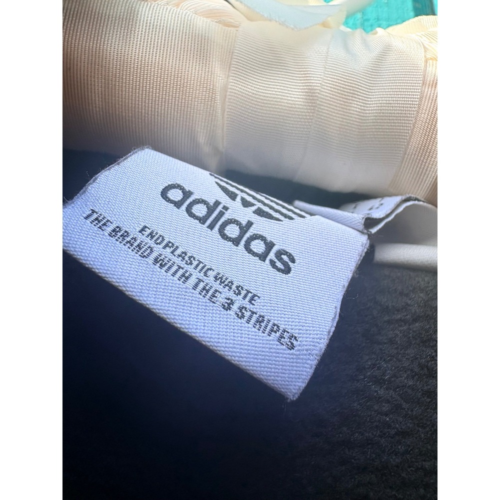 Adidas Originals Womens Cropped Hoodie Black 3-Stripes Trefoil Logo Small S - Picture 3 of 6